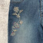 Angels Vintage Y2K 90s Floral Stitchwork Sequin High Rise Flare Leg Petite Jeans Photo 4