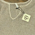 Mai Soli Cozy hand Knit cropped Sweater in Beige size large NWT Tan Photo 1