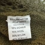 Lovestitch  Olive Green Mohair Blend Top Sheer Size Large Photo 5