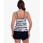 Shapesolver Tiger Sunrise 14 cross over tankini top Black Photo 1
