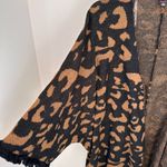 Dress Up Nora Luxe Knit Leopard Ruffle Open Cardigan SZ M Photo 12