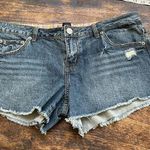 Rip Curl  size 13 denim micro shorts beach brand cut offs distressed Photo 0