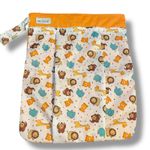 Bontime Wet Bag Diapers Laundry Swim Suit Pouch Stroller Double Zip Expandable Orange Photo 3