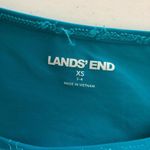 Lands' End Women Swim Top Rash Guard Long Sleeve Crew Neck Aqua Blue XS 2-4 Photo 4