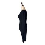 Norma Kamali  Kulture Dress Women‎ XS Black Jersey Ruched Long Sleeve Mini Goth Photo 8