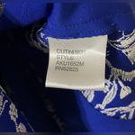 Tadashi Shoji  Dress Small Womens Blue Floral Embroidered Wedding Formal Designer Photo 3