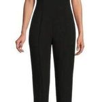 Black Halo NWOT  Zita Bow cutout black Slim Leg Jumpsuit sz 4 Photo 0