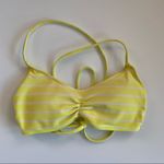 Aerie Yellow White Striped Strappy Back Bikini Top Size XS Photo 3