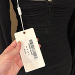 Saints + Secrets NWT LONG SLEEVE DEEP V-NECKLINE RUCHED MINI DRESS Photo 5