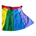 ALL IS BRIGHT RAINBOW PLEATED MINI SKIRT DELIA*S BY DOLLS KILL Size XL Red Photo 4