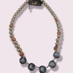 Avenue Metallic pearls iridescent balls Smokey gray rhinestone necklace Photo 0
