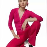 ZARA Knit Bandage Jacket Cardigan Buttoned Cropped Sweater Pink Size S NEW Photo 0