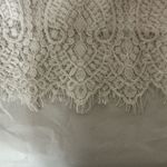 MSLG Elegant Round Neck Short Sleeves Floral Lace Party Dress Sz M Wedding Look White Size M Photo 7