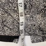 Liz Claiborne Black & White Floral Paisley Pencil Skirt Zipper EUC Sz 6 Cotton Photo 10
