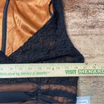 Vintage‎ 90s Y2K Orange Black Mesh Dress Whimsigoth Dark Fairy Goth 12 Babydoll Photo 6