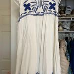 Urban Outfitters White And Blue Floral Mini Dress Photo 1