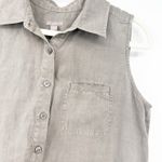 J. Jill Womens Boho Beachy Coastal 100%‎ Linen Popover Tank Dress Size S Gray Photo 2