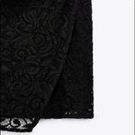 ZARA LACE MINI High Waist Skirt Side Ruching Asymmetric Hem Faux Leather Waist Photo 5