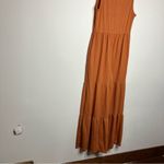Anthropologie  Saturday Sunday ribbed tiered jumpsuit rust colored‎ size XS Photo 8