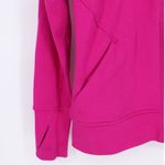 Athleta  Triumph Hoodie Zip Up Full Zip Jacket Bright Pink Size Medium Thumbholes Photo 4