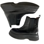 Ganni  Black Leather Chelsea Boots Women’s US 8 Platform Lug Sole Grunge Photo 3