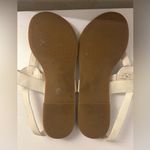 Tory Burch Bryce White Sandals with Gold Logo Photo 4