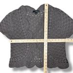 Willi Smith  Boho Cottage Crochet Cardigan Shrug Sweater Taupe Medium Photo 9