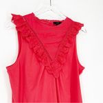 J.Crew Eyelet Ruffle Tank Top M Orange Photo 3