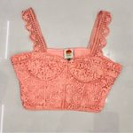 Farm Rio  Light Pink Guipure Sleeveless Corset Photo 4