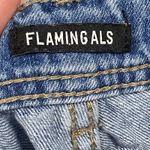 Flamingals Jeans Women's 2XL 37x26 Wide Leg Ankle Raw Edge Distressed Beachy Blue Size undefined Photo 2