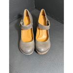 Kork-Ease  Yuli Mary Jane Platform Wedges Heel Gray Leather Size 9.5 EU 41 Buckle Photo 1