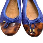 Clarks  Indigo Valley Stone Ballet Flat Women 7.5 Blue Suede Tortoise Toe Shoe Photo 3