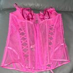 Victoria's Secret Vs lace bustier Barbie Pink Corset Photo 1