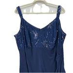 Alex Evenings Alex Evening Blue Sequins Two Piece Jacket Sleeveless Midi Dress Size 24W Photo 5