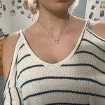 Wild Honey  Striped Long Sleeve Top with shoulder cut outs Photo 5