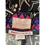 Laura Tanzer 100% Silk Bold Abstract European Cityscape Wide Leg Palazzo Pants L Black Size L Photo 4