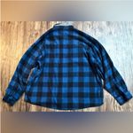 Wrangler Mens Blue Black Plaid Fleece Button Front Collared Shirt Jacket 3XL Photo 4