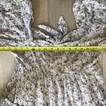 Storia  Floral Long Sleeve Dress in Cream and Red Photo 4