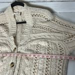 Free People Cable Cardi Knit Cardigan Sweater Ivory Size Small Photo 9