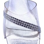 Mister Loren's Slingback Dressy Heels Size 9 Silver Clear Lucite Rhinestone New Photo 5