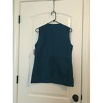 White Cross Women's Button Front Scrub Vest Nurse Hospital Medical Size XS Blue Photo 11