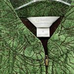 Christopher & Banks C. J BANKS BY Green Floral Zip Up Jacket Photo 2