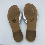 J.Crew factory Twisted slide sandals in silver size 8.5 Photo 2