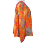 Anthropologie  Blank Bl-nk London Tessa Orange Silky Blouse Size Small Bohemian Photo 10