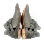 Free People  Braeburn Distressed Gray Leather Ankle Boots 37 Double Buckle Strap Photo 10
