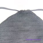 frankie's bikinis New! Frankies bikini jimi black crochet halter bikini top‎ 100% cotton, size S Photo 4