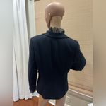 Josephine Chaus Josephinee Chaus ruffled black blazer. Snap one button closure with tie. Size 6 Photo 3