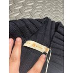 Tory Burch NEW  Oversized Lurex Sweater in Navy Mock Neck‎ Turtleneck Size XL Photo 4