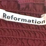 Reformation Chamomile Puff Sleeved Silk Satin Top Blouse Plum Burgundy Size XS Photo 7