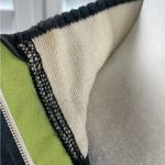 DKNY 90s active fitted 2 tone quarter zip pullover sweater black ivory Ribbed M Photo 15